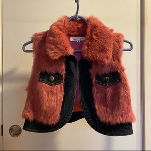 Fuzzy Pink Girls’ Vest